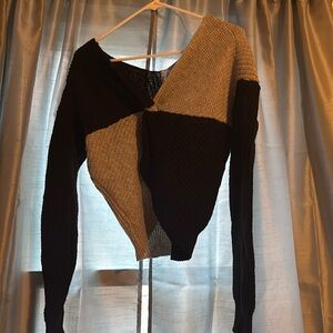 Grey and black sweater